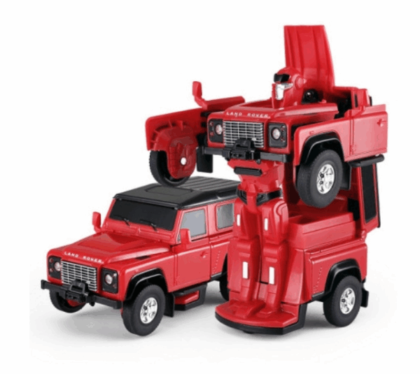 Transformer Land Rover Defender color rojo Rastar esc 1:32