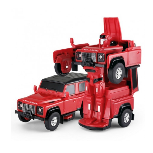Transformer Land Rover Defender color rojo Rastar esc 1:32
