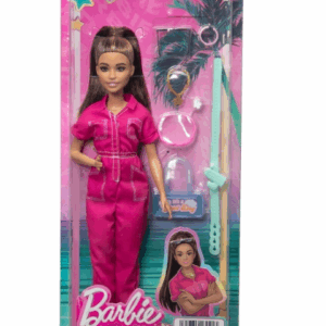 Barbie muñeca mono rosa Mattel HPL76
