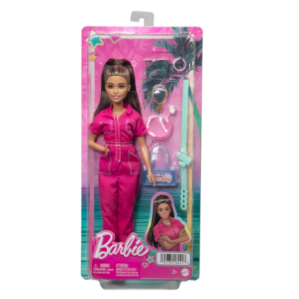 Barbie muñeca mono rosa Mattel HPL76