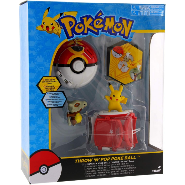 Pokemon Pikachu Poke Ball Cubone Repeat Ball Tomy