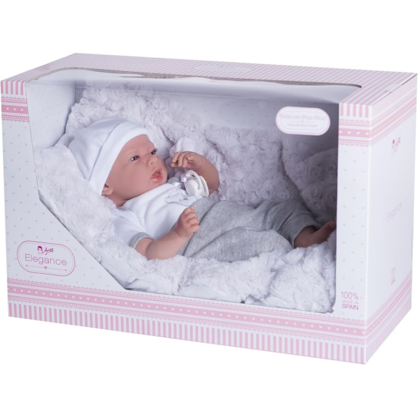 Muñeca con Peso Dafne Gris 40 cm con Cojin Arias
