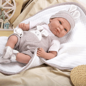 Muñeca con peso Cris 40 cm con manta Arias