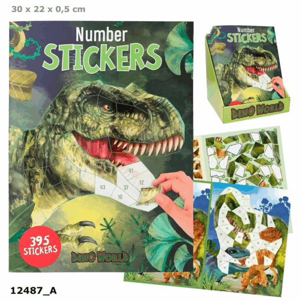 Dino World Libro de Pegatinas por Numeros Depesche