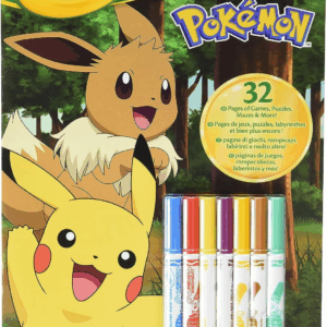 Libro de Actividades Pokemon con Rotuladores Crayola