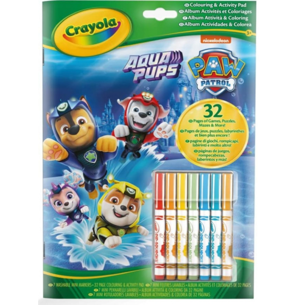 Libro de Actividades Paw Patrol con Rotuladores Crayola