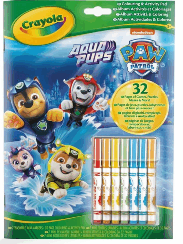 Libro de Actividades Paw Patrol con Rotuladores Crayola