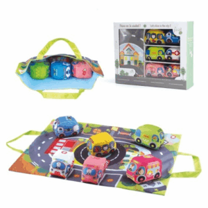 Tapete Carreteras con Coches de Tela Tachan