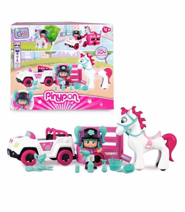 Pinypon coche con remolque y caballo Famosa PNY25000