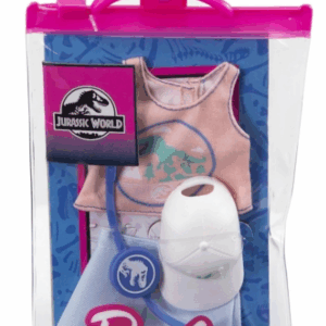 Barbie Ropa Moda Pack Jurassic World Top Pantalones Cortos Gorra Bolsa Nuevo Mattel GRD46