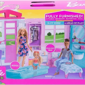 Barbie Casa Amueblada Plegable Mattel GWF84