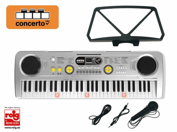 Organo 61 Teclas Micro USB Cable Audio y Funcion Profesor Reig