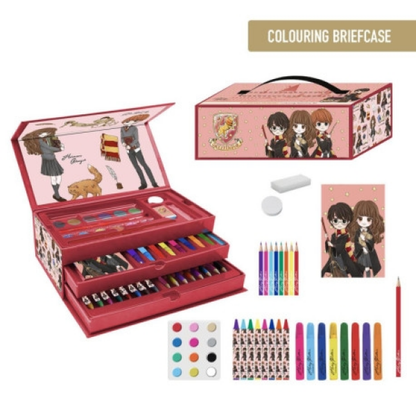 Set de papeleria maletin Harry Potter con acuarelas, rotuladores, colores, Cerda