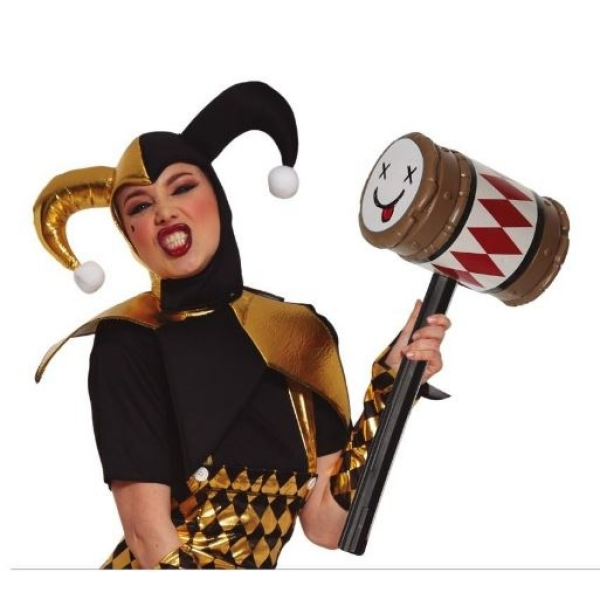 Guirca mazo payaso de plástico accesorio carnaval 60 cms