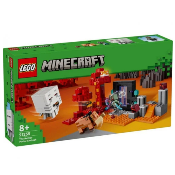 La emboscada en el portal de Nether Lego Minecraft 21255