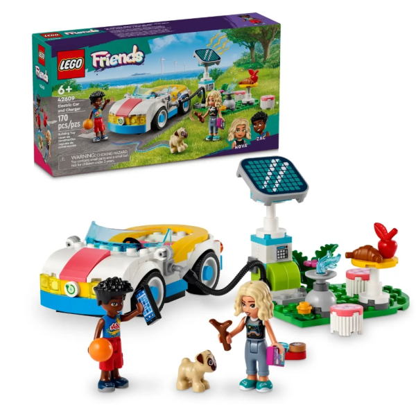Coche electrico y cargador Lego Friends 42609