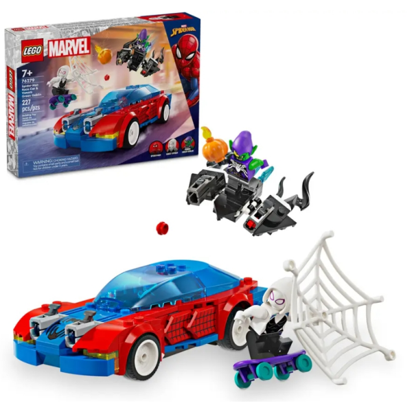 Coche de Carreras de Spider-Man y Duende Verde Venomizado Lego Marvel 76279
