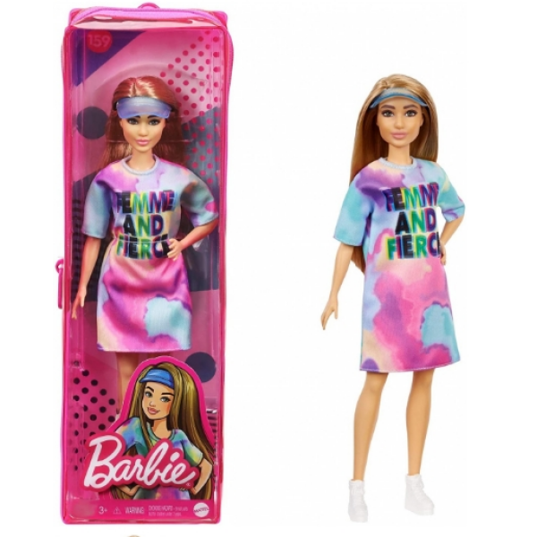 Barbie Fashionista 159 vestido teñido Mattel GRB51