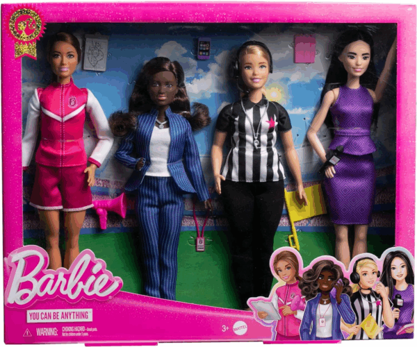 Barbie Set 4 Muñecas Carreras Deportivas Mattel HKT80