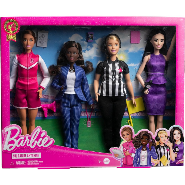 Barbie Set 4 Muñecas Carreras Deportivas Mattel HKT80