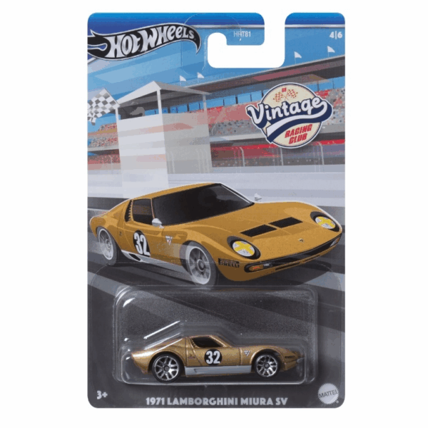Hot Wheels 1971 Lamborghini Miura SV Vintage 4/6 Mattel HRV03