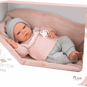Muñeco 40 cm Andie rosa C/Manta Muñeco de peso Arias