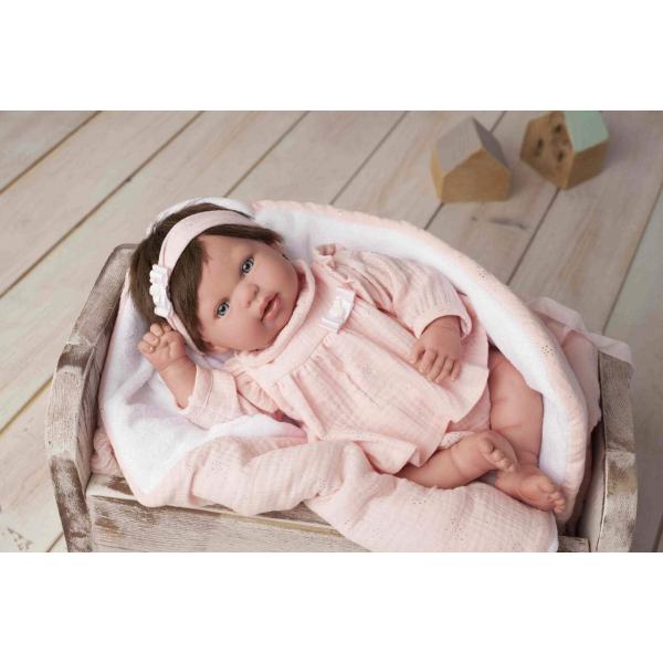 Muñeca Reborn Valentina 45 cm con manta Arias