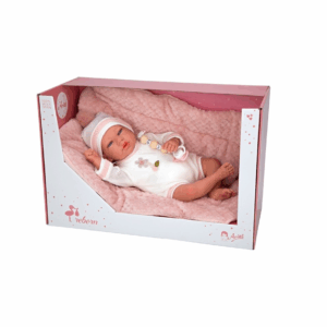 Muñeco Reborn Tamar Rosa 40 cm con manta Arias