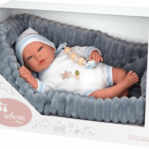Muñeco Reborn Sergio 40 cm con capazo Arias