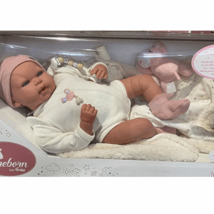 Muñeca Reborn Ona 45 cm con manta y mecanismo de respirar Arias