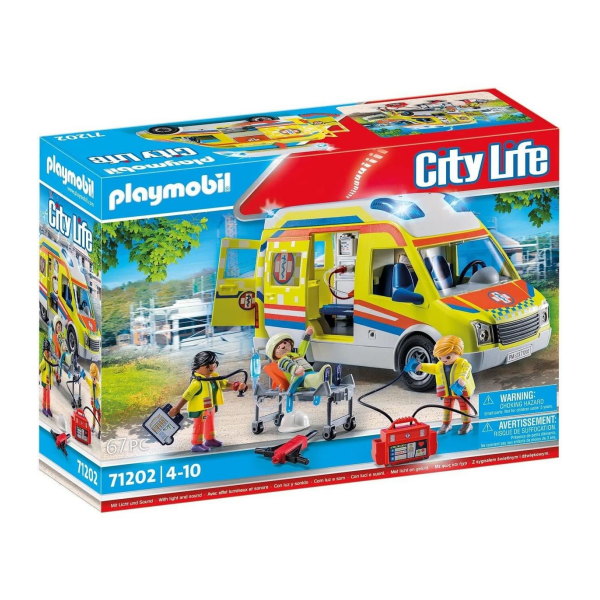 Playmobil Ambulancia con luz y sonidos Playmobil City Life 71202