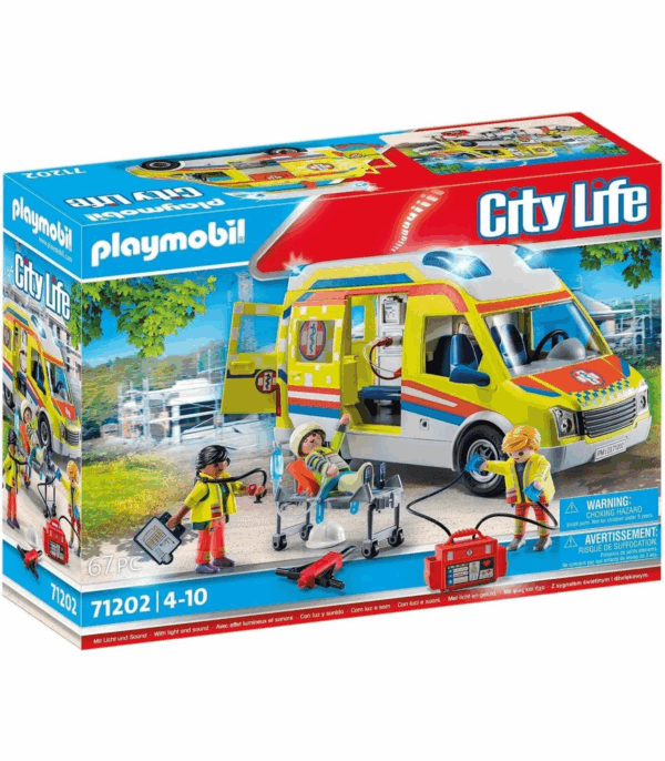 Playmobil Ambulancia con luz y sonidos Playmobil City Life 71202