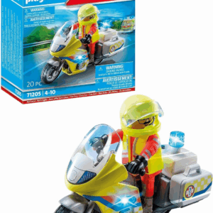 Playmobil Moto de Emergencias con luz intermitente Playmobil City Life 71205