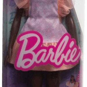 Barbie Fashionista 216 Vestido Color Melocoton con Volantes Mattel HRH14