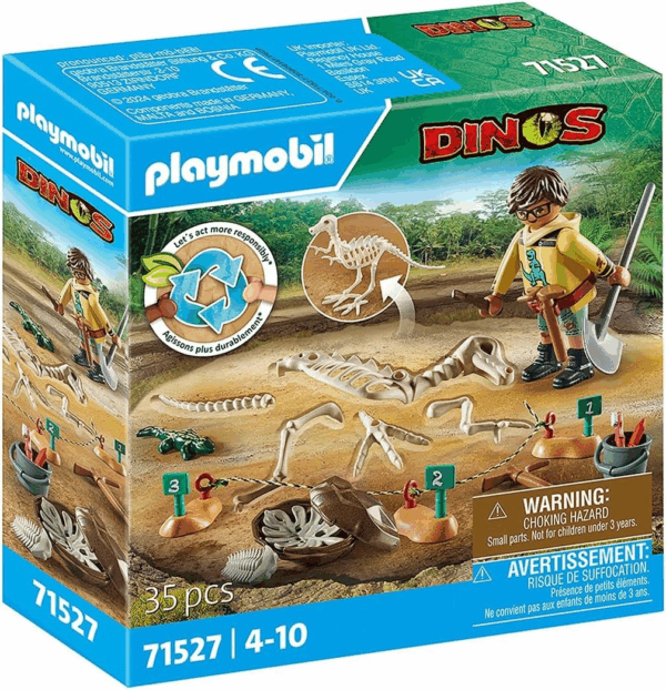 Playmobil Excavacion arqueologica con esqueleto Playmobil Dinos 71527