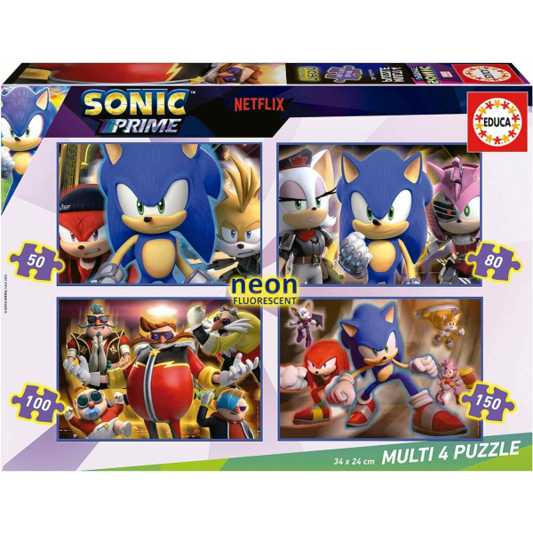 Multi Puzzle Neon Sonic 50-80-100-150 Educa 19631