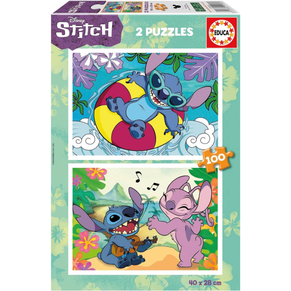 Puzzle 2x100 Stitch Educa 19998
