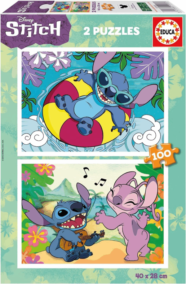Puzzle 2x100 Stitch Educa 19998
