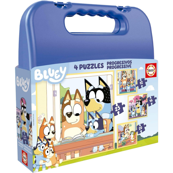 Maleta Puzzles Progresivos Bluey Educa 19830