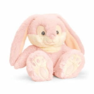 Keel Toys Peluche Conejo Patchfoot rosa con orejas caídas 22 cm Keeleco