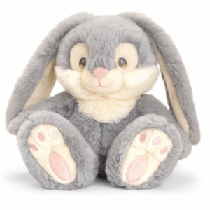 Keel Toys Peluche Conejo Patchfoot gris con orejas caídas 22 cm Keeleco