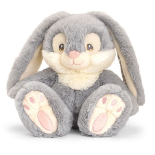 Keel Toys Peluche Conejo Patchfoot gris con orejas caídas 22 cm Keeleco