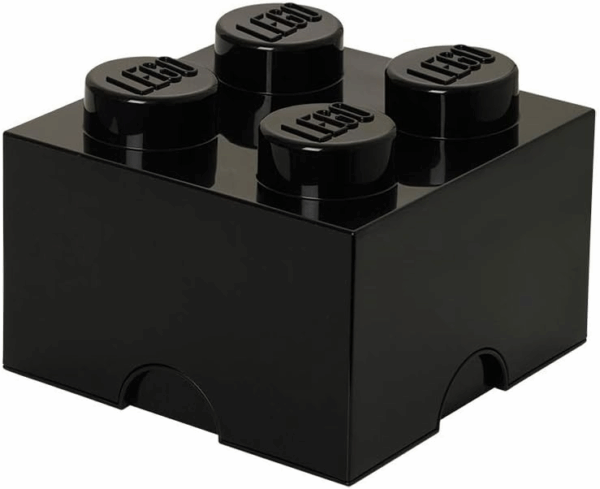 Caja de Almacenaje Lego Brick 4 Color Negro