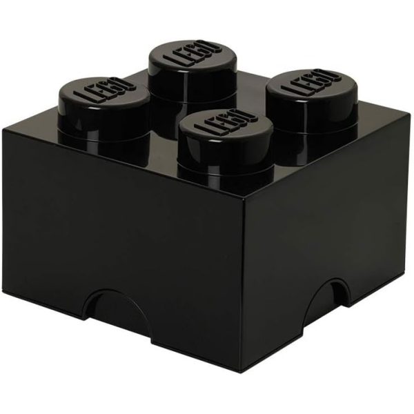 Caja de Almacenaje Lego Brick 4 Color Negro