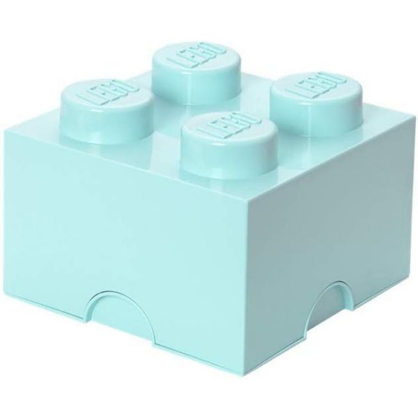 Caja de Almacenaje Lego Brick 4 Azul Claro