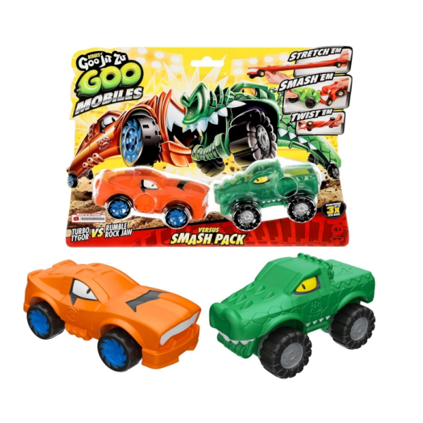 Goo Jit Zu Pack 2 Vehiculos Turbo Tygor vs Rumble RockJaw Pack De 2 Vehículos Moose Bandai 42574