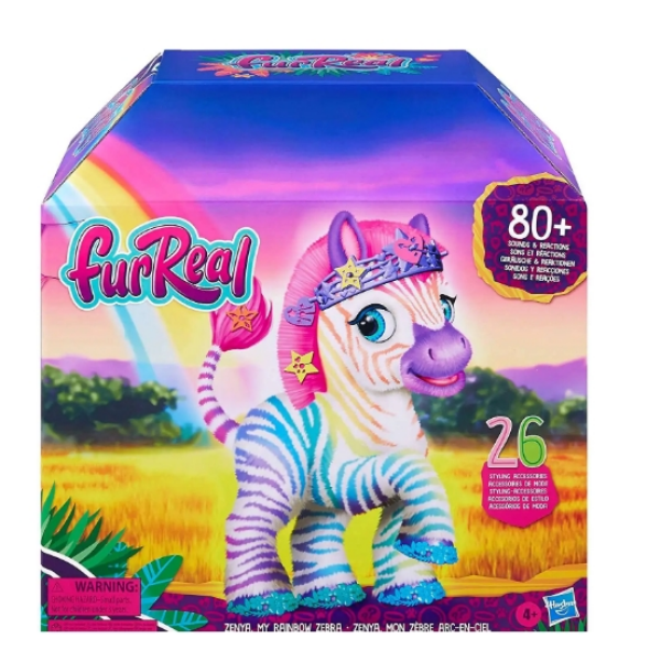 FurReal Zenya, mi mascota interactiva exclusiva Rainbow Zebra Hasbro F6373