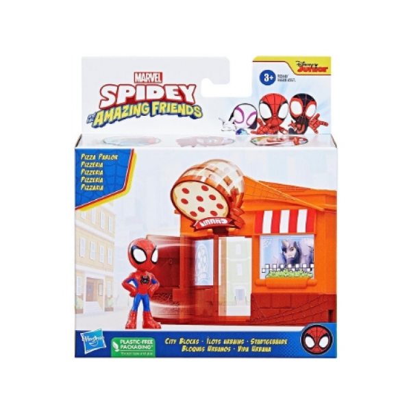Marvel Spidey y sus increíbles amigos City Blocks Spidey Pizza Parlor Hasbro F8360