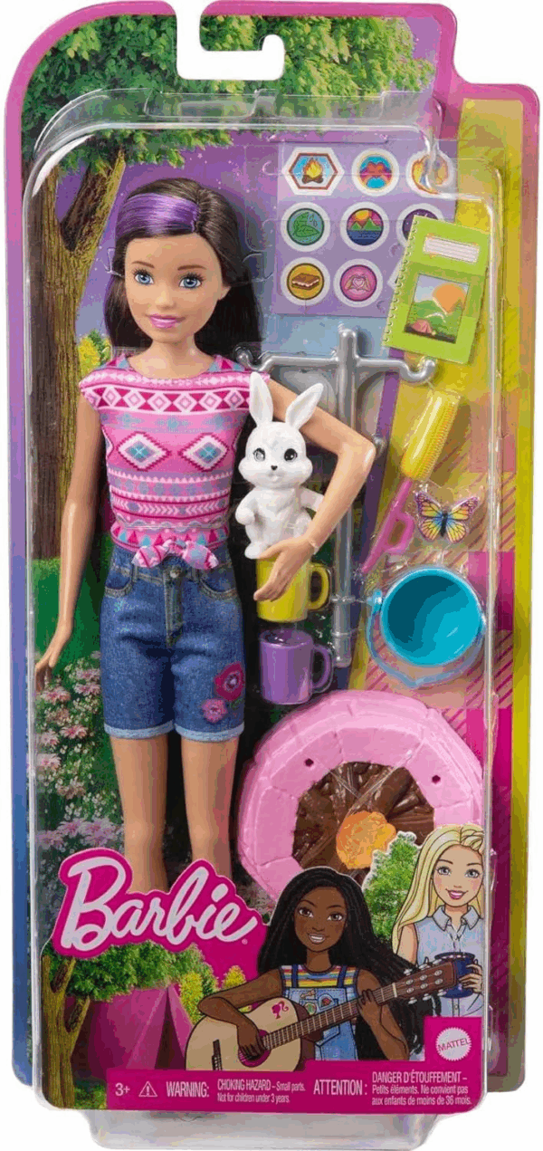 Barbie vamos de campig Skipper con mascota Mattel HDF71