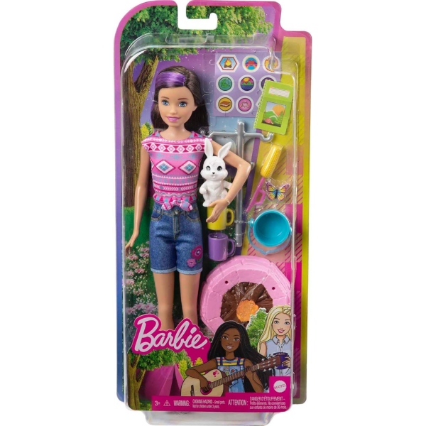 Barbie vamos de campig Skipper con mascota Mattel HDF71